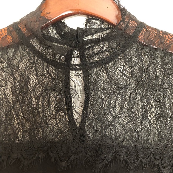 Jennifer Lopez Black Lace, High Neck, Sweater, Size S - Picture 4 of 8